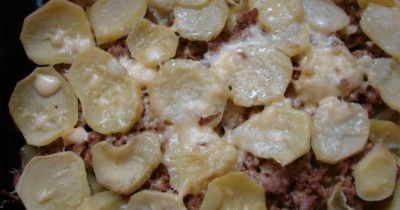 Картофельная запеканка с говяжьим фаршем
