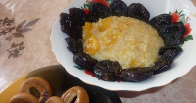 Постная каша с тыквой