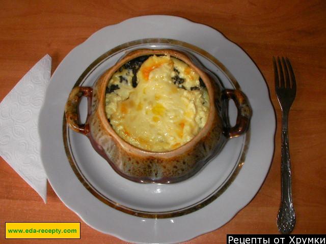 Картофель с грибами и мясом в горшочке